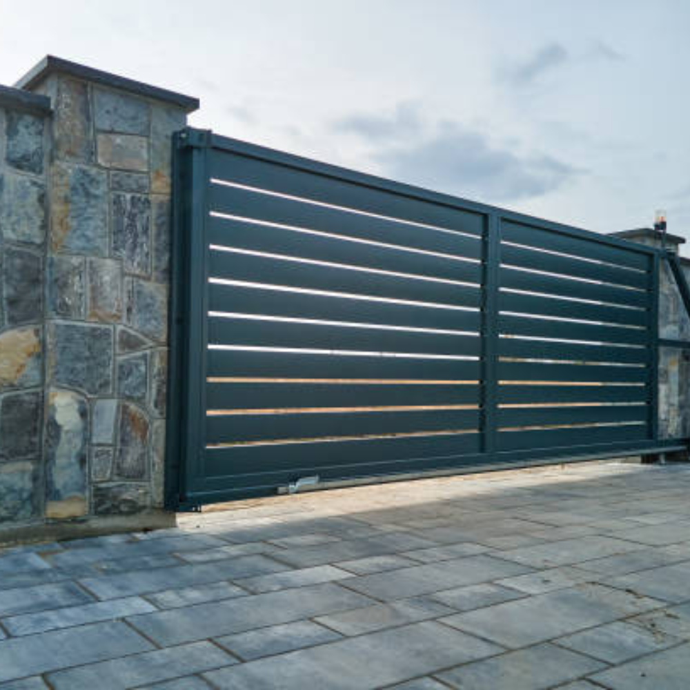 modern automated gate installation